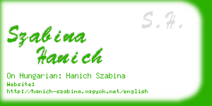 szabina hanich business card